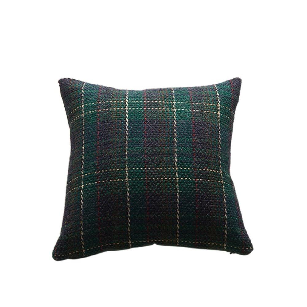 Multiple Sizes Throw Pillowcover Classic Cushion Cover Soft Christmas Plaid Pillowcase  Sofa/Bed