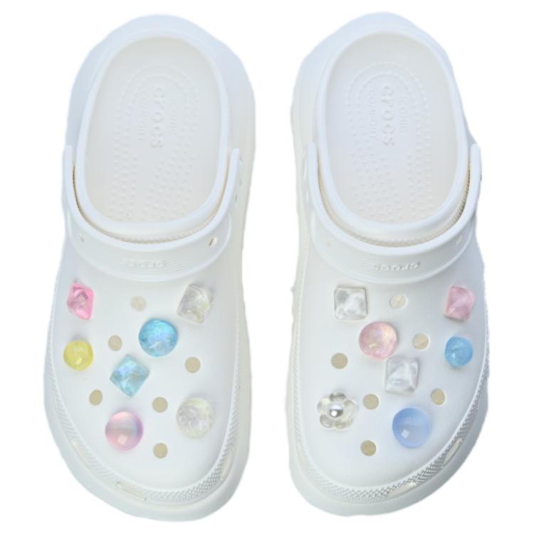 Crocs Классические клоги Dreamy Bubbles Party Clogs Унисекс Белые