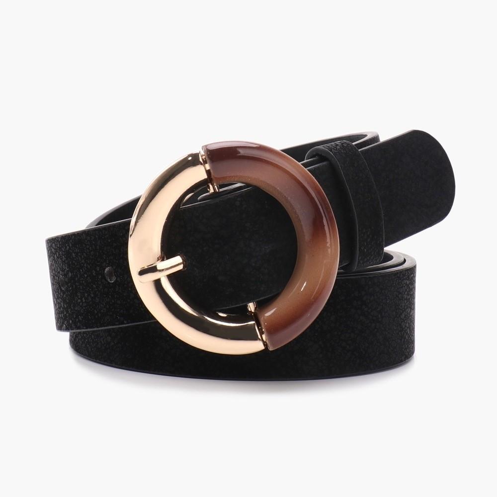 Alloy Metal Buckle Fashion Waist Belt PU Leather Faux Leather Belt Simple Dress Belt For Women