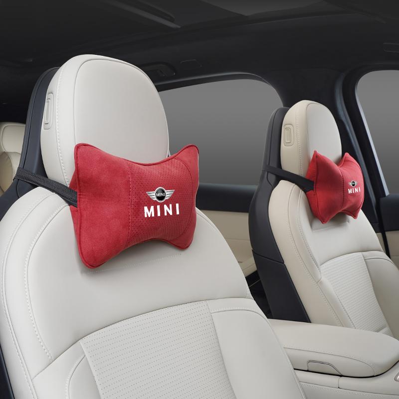 MINI Car Headrest Memory Foam Neck Pillow Accessories For BMW MINI WORKS One Cooper JCW R60 R59 R58 R57 R56 R55 R53 R52 F55 F56
