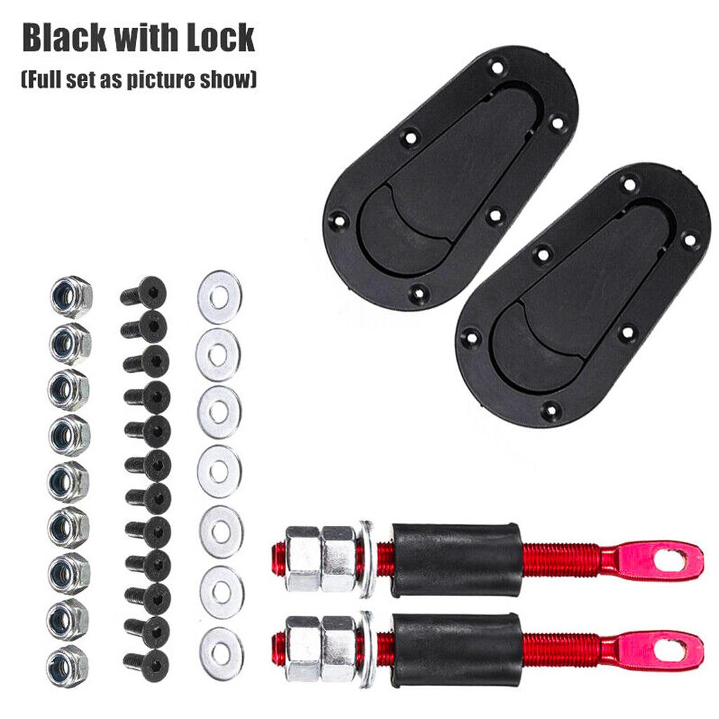 Universal Racing Car Flush Mount Quick Release Hood Latch Pin No Key Locking Kit