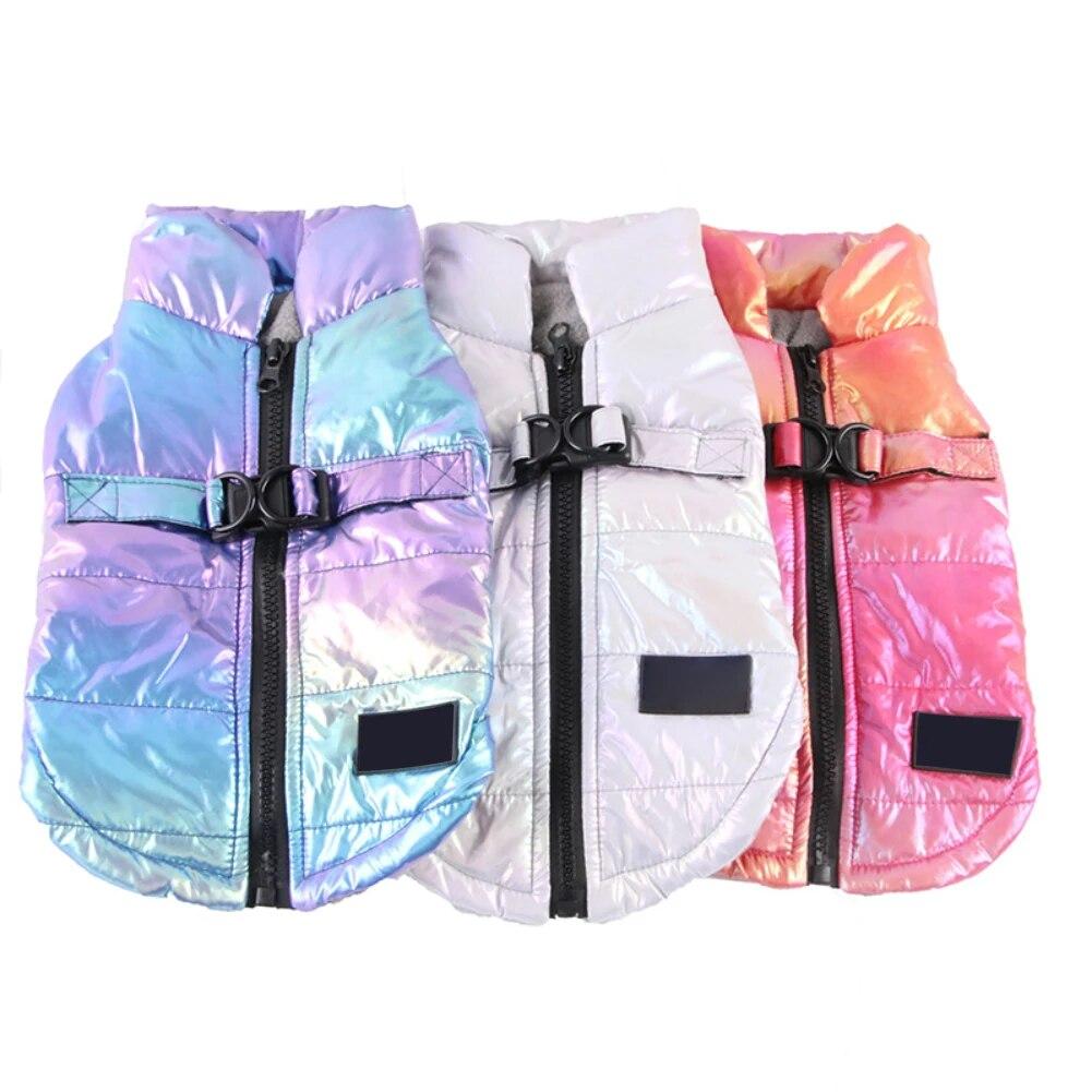 Красочная куртка для собак, одежда, зимняя теплая водонепроницаемая стеганая жилетка для домашних животных, одежда для чихуахуа, йоркширского щенка, одежда для собак