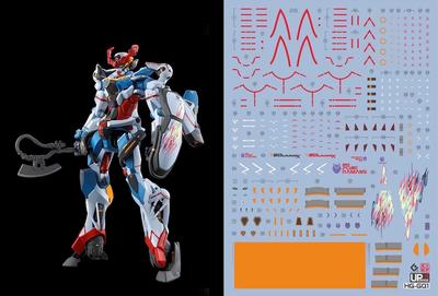 Декали для HG RG EG MG PG RE HiRM Робот MS Детализация HG Флуоресцентные!! Водная горка (для 1/144 GQuuuuuuX) [Использовал]