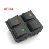 Фиксирующийся кулисный переключатель Выключатель питания Вкл/Выкл 4 контакта с подсветкой 16А 250В переменного тока 30А 125В переменного тока KCD4