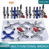 Electric Cabinet Car Elevator Cross Key Wrench Water Meter Valve Key Internal Triangle Wrench Multi-purpose Tool Portable Kit