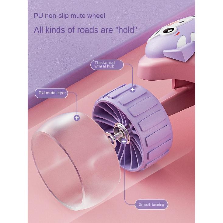 Велосипедный городской детский самокат 3 в 1, детский самокат, бесшумный самокат с музыкальным светом, 3-колесный самокат, детская игрушка