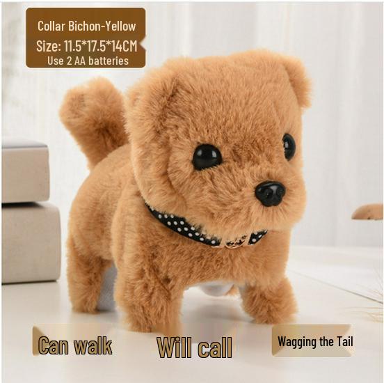 Interactive Walking & Barking Plush Puppy Robot Toy