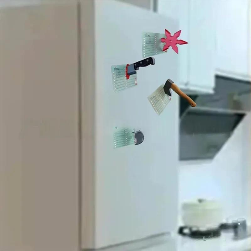 Мини 3D Забавный Нож Магнитные Наклейки на Холодильник 3D Веселый Топор Магнит на Холодильник Украшения для Дома домашние аксессуары Холодильник Для Железной Поверхности
