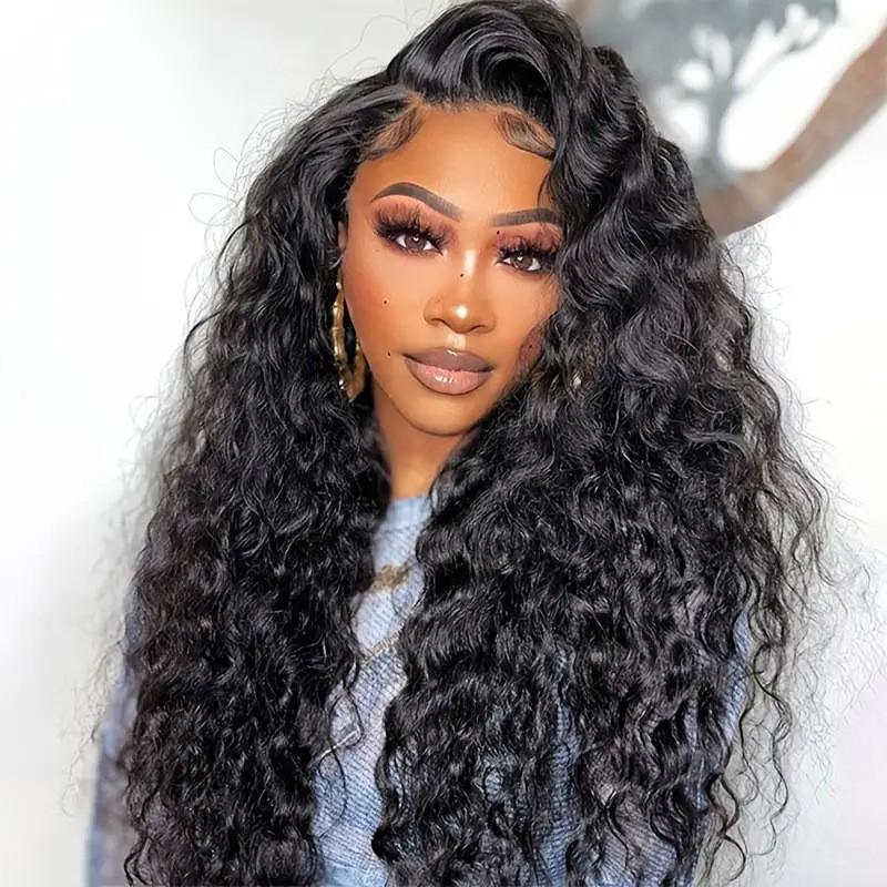 Lace Front Curly Wig Women Synthetic Long Wavy Hair Natural Volume African Style Heat Resistant Fiber