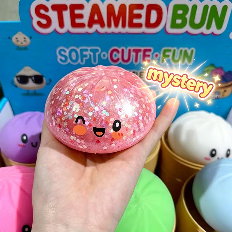 Игрушки Игрушки Радужный Таинственный Пельмень Сквиши Фиджет Развлечение Мячик-Сжималка Случайный Цвет Снятие Стресса Медленный Отскок Расслабление Подарок