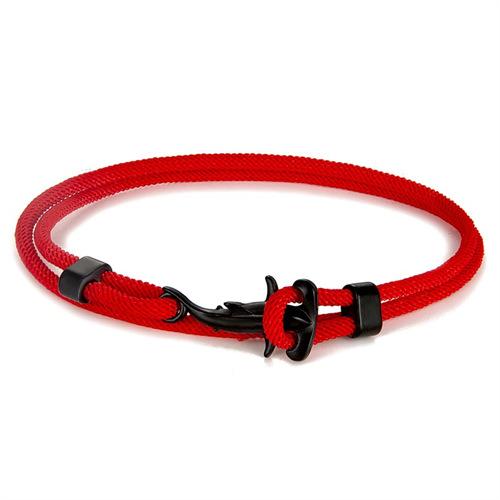 Маленький Свежий Черный Маленький Акула-Молот Браслет Миланская Веревка Многооборотный Регулируемый Шнурок на Руку Работник