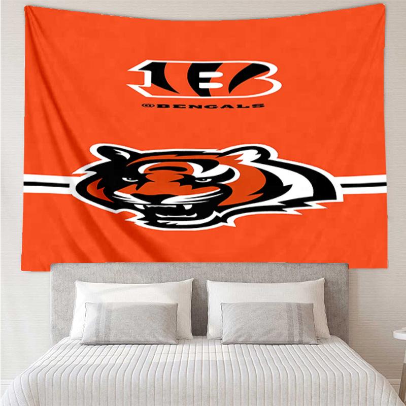 Cincinnati Bengals LOGO Tapestry for Bedroom Aesthetic Classroom Tapestries Wall Hanging for Living Room Dorm Office,Ideal Creative Gift