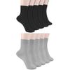 Socks Odor 10 Pair Plain Double Needle Stitched Suitable for All High Quality Casual Medium Cold Cute Prevents Sensitivity To Commuting To Gray Winter