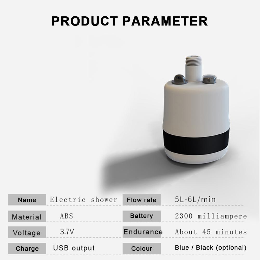 Портативный кемпинговый душ, уличный USB-перезаряжаемый электрический насос для душа для кемпинга, мойки автомобилей, садоводства, чистки домашних животных