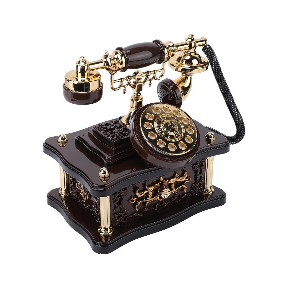 ABS Telephone Music Box Old Fashioned Style Retro Telephone Decor Home Decoration