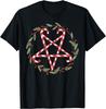 Candy Cane Pentagram Dark Christmas Adult Holiday Humor Gift T-Shirt