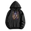 Women's Fashionable Casual Halloween Witch Print Hooded Sweatshirt With Pockets Long Sleeved Sweatshirt