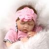 Popular 22 Inch Reborn Baby Dolls Sleeping Lifelike Soft Cloth Body Newborn Dolls Realistic Implanted Mohair Simulation Dolls for Kids Birthday Gfit