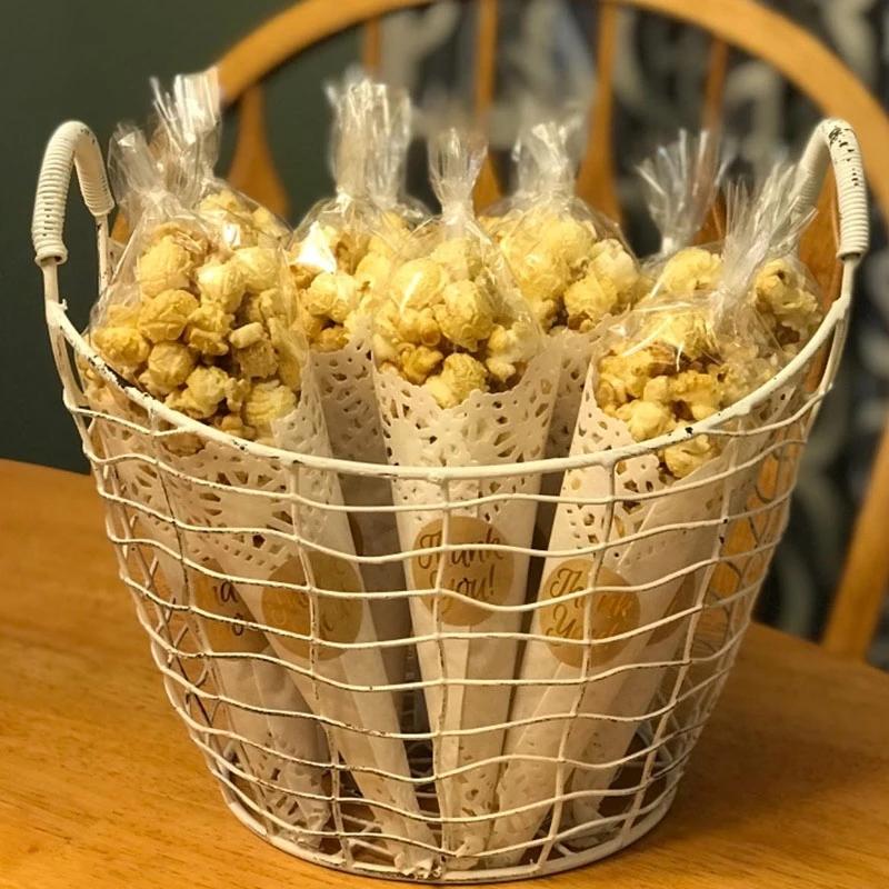 100Pcs DIY Candy Bag Wedding Favors Birthday Party Decoration Sweet Cellophane Transparent Cone Storage Bag