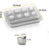 8 Piece Reusable Stainless Steel Ice Stones for Cold Vodka  Whiskey  Beer  Wine