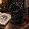 Декоративный стаканчик для ручек, 3D-печатный готический держатель-дракон, Спиральная фигурка, Стаканчик для канцелярских принадлежностей, Крутые офисные принадлежности, Фэнтезийный настольный органайзер, Хэллоуинский настольный аксессуар