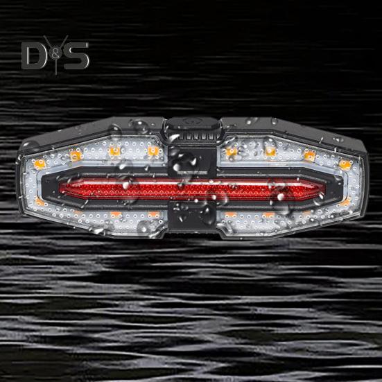 Задний фонарь для велосипеда, регулируемый светодиодный пульт дистанционного управления, для горного велосипеда, шоссейный, водонепроницаемый, перезаряжаемый, яркий, предупреждение для езды на велосипеде ночью