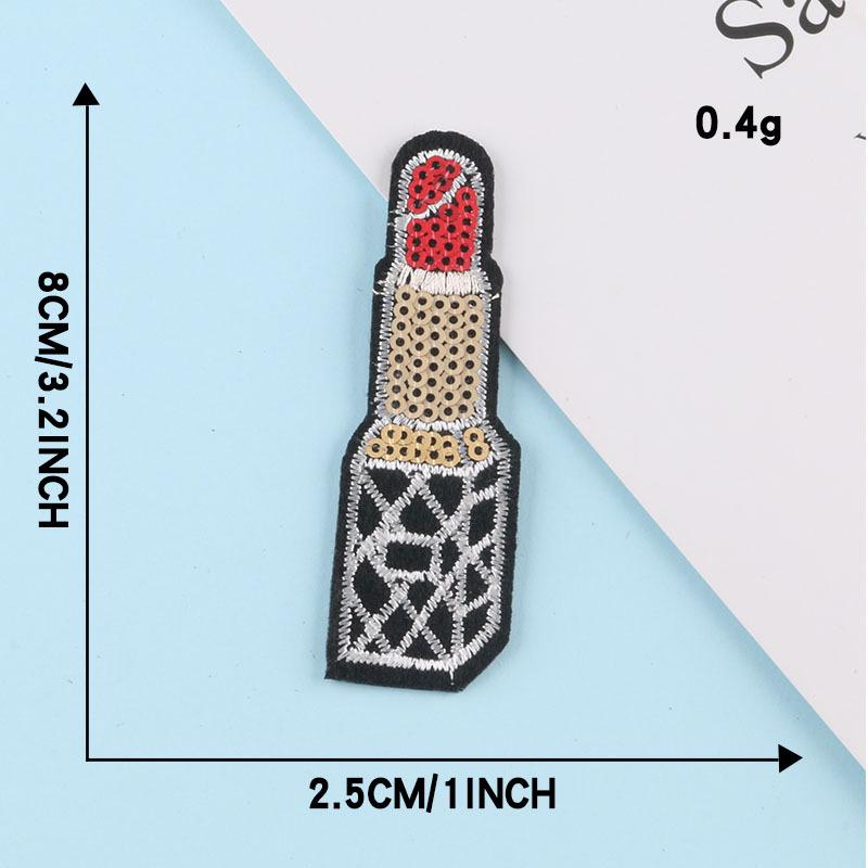 Этикетка из ткани с вышивкой бисером и пайетками Duoku для самостоятельной нашивки на одежду