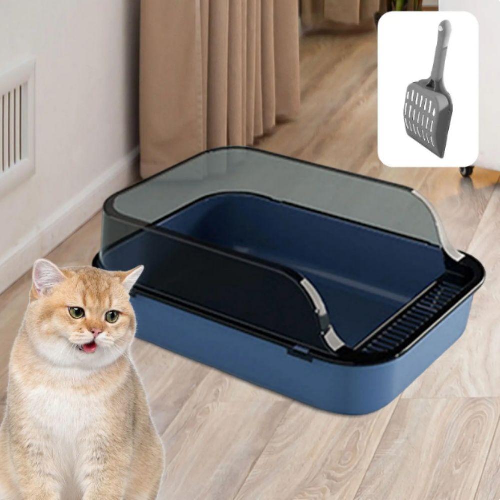 Anti Splash Cat Bedpan Semi-closed Kitten Litter Pan Cat Litter Box For Rabbit Kitten