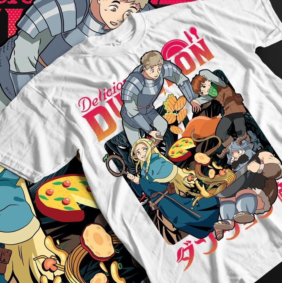Винтажная унисекс футболка Laios Touden Dungeon Meshi из аниме, Специальная футболка для фанатов