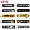 REMOVE BEFORE FLIGHT Novelty Keychain Launch Key Chain Keychains Key Tag Embroidery Key Fobs