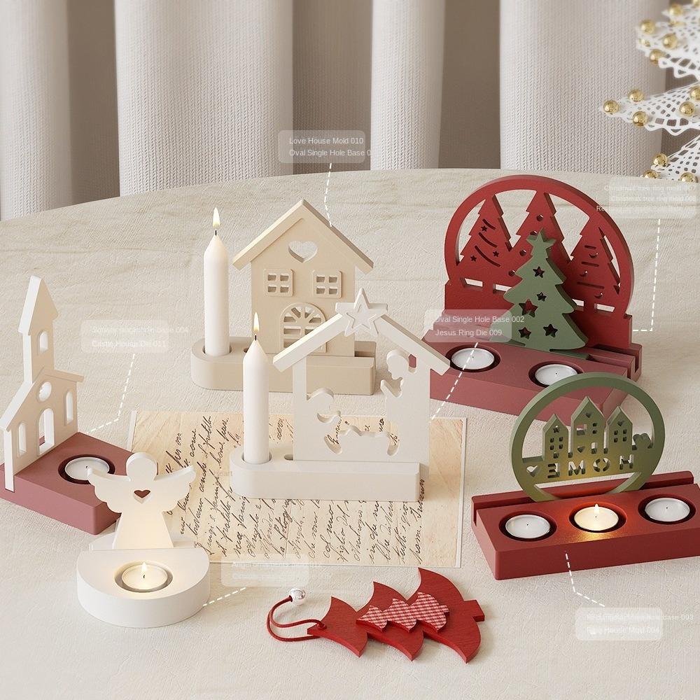 Handmade Jewelry Stand Casting Molds Christmas DIY Candle Holders New Ornaments Molds