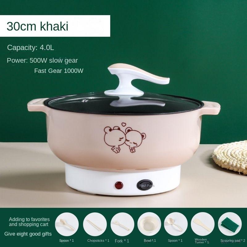 Многофункциональная электрическая сковорода для жарки на пару, маленькая электрическая плита, встроенная электрическая плита, мини-электрическая рисоварка, бытовая