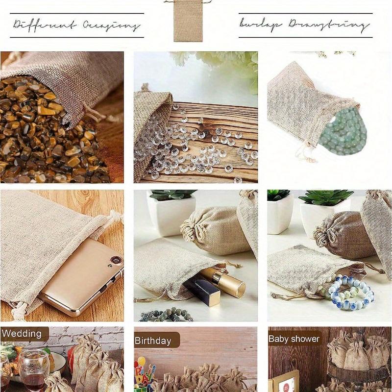 Мешковина на кулиске, джутовые подарочные мешочки, мешочки для упаковки подарков для свадебных сувениров, свадебное украшение, товары для вечеринок