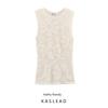 Kaslead New Women Clothes Western Style Fashion Simple Flower Print Texture Knitted Top 0234003
