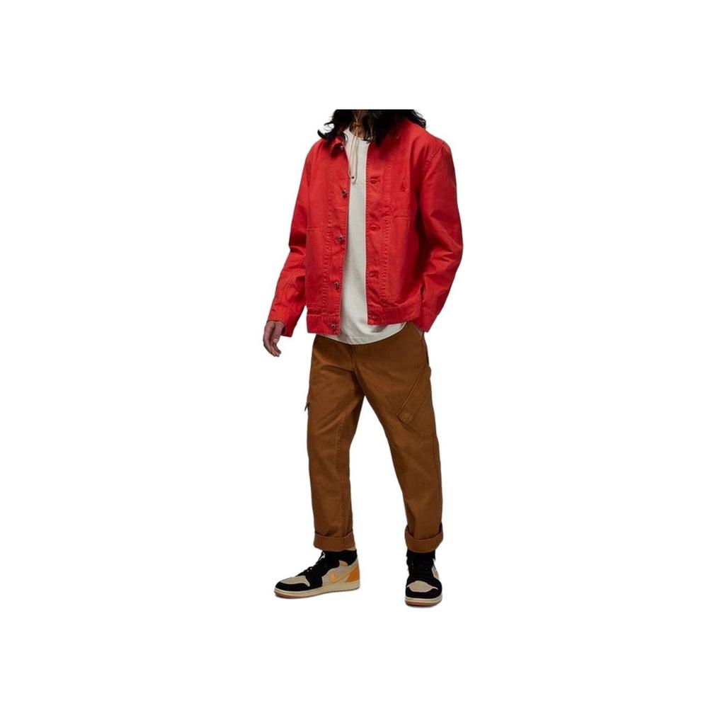 Jordan Однотонные повседневные рабочие брюки на молнии для мужчин цвета хаки FN6365-231