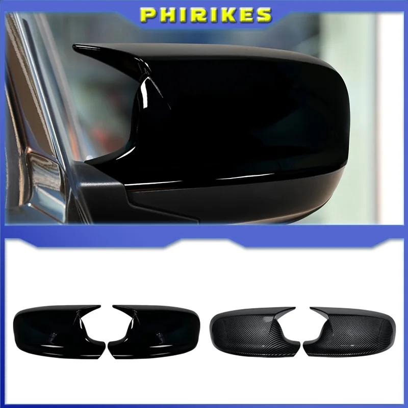 Carbon Fiber Style Black Rearview Side Mirror Cover Caps for BMW X3 F25 X1 E84 Pre-LCI 2010 2011 2012 2013 Case
