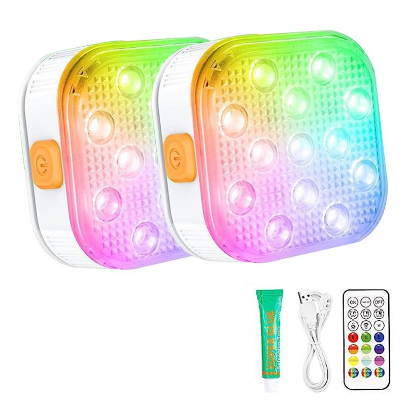 Underwater Lights LED Submersible Pool Lights Rechargeable 200FT Remote Control Swimming Pool Light with Timer Color Changing