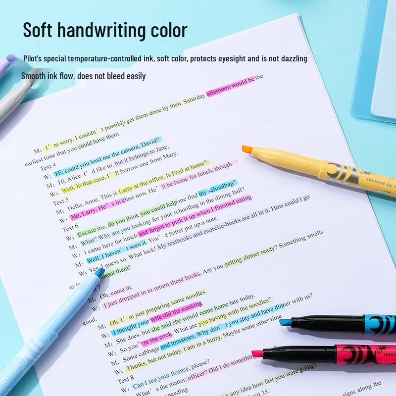 Набор стираемых флуоресцентных маркеров-хайлайтеров Pilot FriXion Light