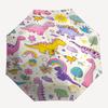 Dinosaur, Rainbow Themed Automatic Opening and Closing Umbrella, Compact Travel Umbrella, Lightweight and Portable, Suitable for Beach Commu