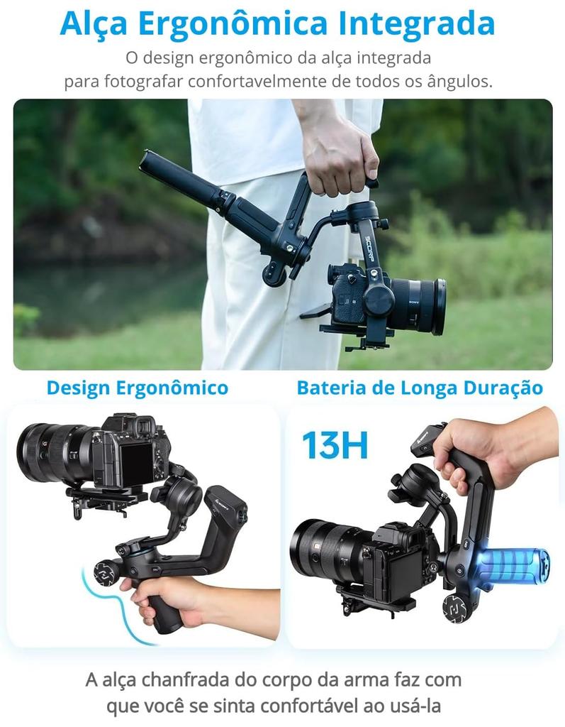 FeiyuTech SCORP 2 Стабилизатор камеры-подвеса для камер с и без ремня AI-слежение Волшебный портрет Штатив Максимальный для видео и кино FY07395