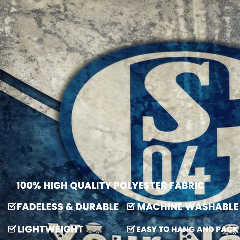 FC Schalke 04 Custom Name Wall Tapestry Aesthetic Wall Hanging Printed Fabric Blanket Decorative Tapestries for Bedroom Living Room Home Decor
