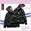 Худи Bape камуфляжной расцветки с дизайном в виде акульей головы, мягкая и удобная куртка на молнии