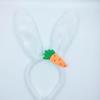 Пасхальные Милые Ободки с Ушками Кролика Плюшевые Ушки Зайца Ободок с Морковкой Вечеринка Косплей Костюм Головной Убор Для Умывания Лица Аксессуары Для Волос