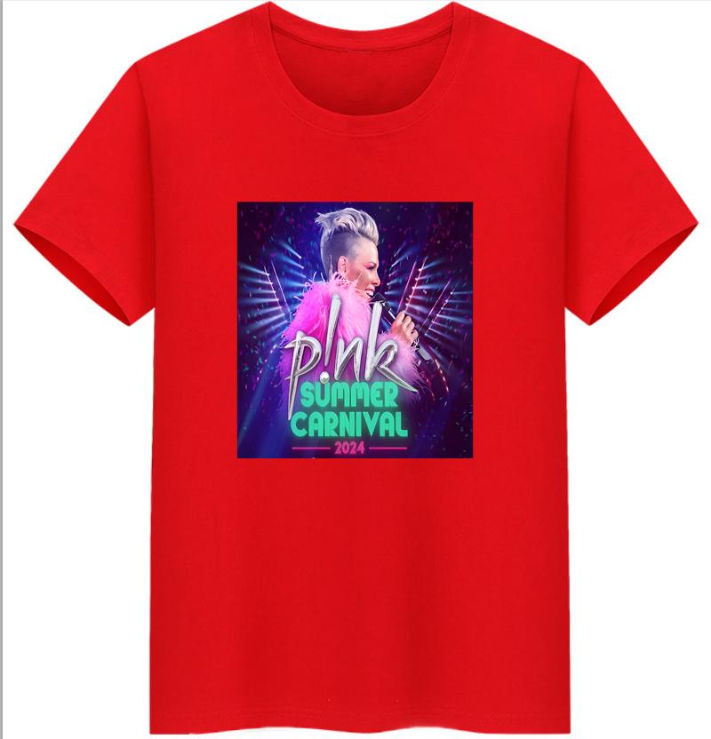 P!nk Cropped T Shirt Summer Carnival Tour Pink Tour 2024 Iconic P!nk Merch T-shirt Aesthetic Clothes Oversized T Shirt Tops