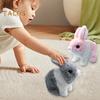 Электрическая игрушка кролик интерактивная мягкая игрушка прыгающие уши дергающийся трясущийся кролик игрушка для малышей игрушка для ползания на животе пасхальные подарки