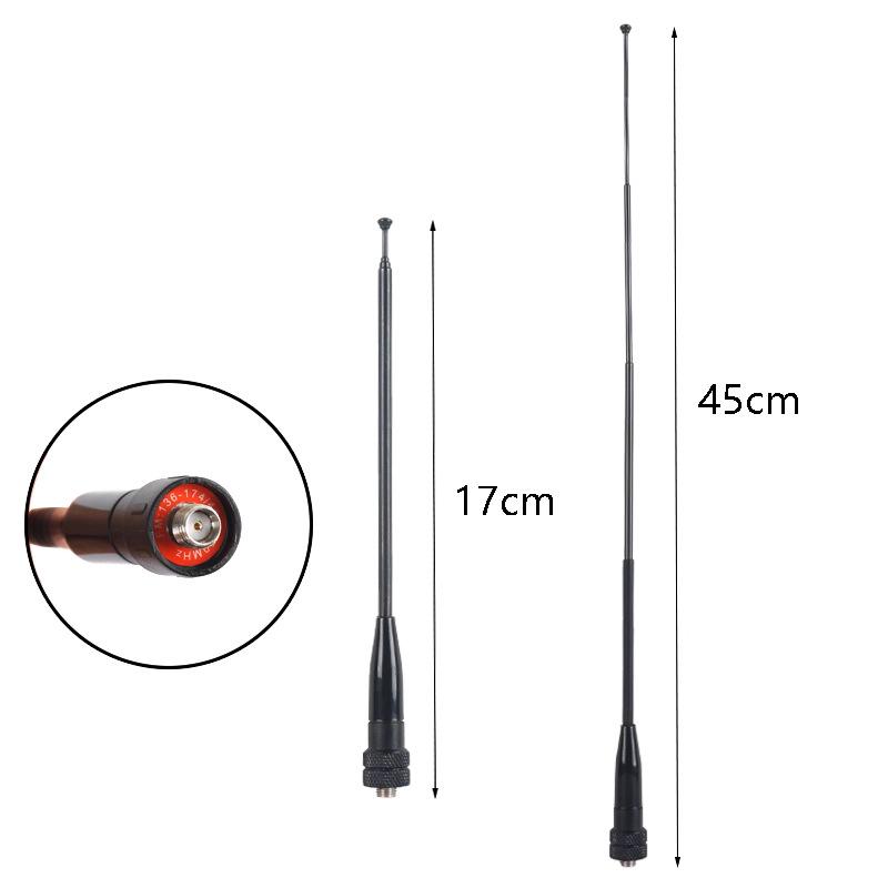 45 см NA-01 Телескопическая антенна для рации для Senheks 8800, 8650, Baofeng UV5R, Quansheng UV-K6