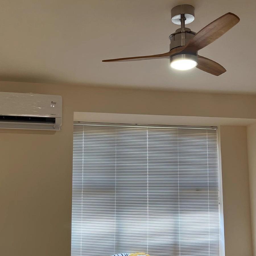 Французский потолочный вентилятор из массива дерева в стиле середины века для дома и ресторана