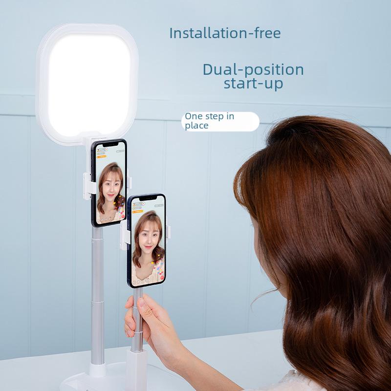 Беспроводная стойка для прямых трансляций со встроенным заполняющим светом и регулируемой функцией верхней съемки