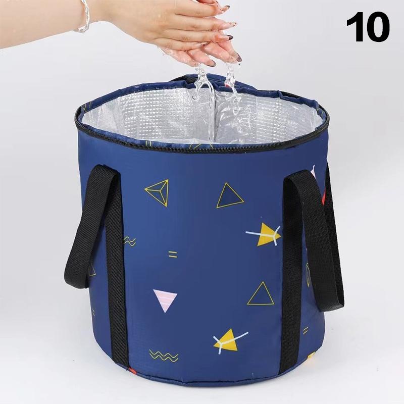 Складная ванна для ног, портативная сумка для ванны, умывальник, ведро для воды, большая вместимость, ванна для ног, спа-массаж, стиральная ванна для путешествий на открытом воздухе