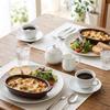 Santo Bankoyaki Gratin Dish One Person Oval Diameter Approximately 21cm Monotone Heat Resistant Ceramic Oven Compatible Microwave Dishwasher Safe Made